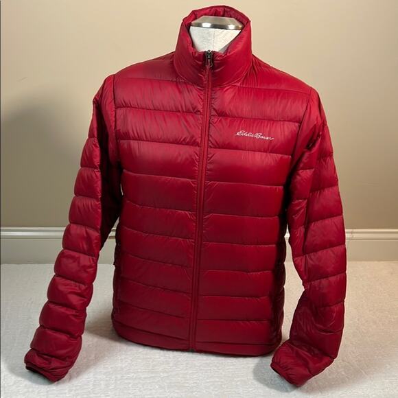 Eddie Bauer Other - Eddie Bauer Down Red Jacket Lightweight Insulated Zip Pockets S